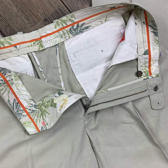 SOLD Tommy Bahama St. Thomas Pleated Silk Pants - Picture 6 of 8